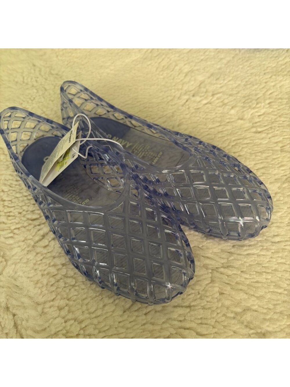 Old Navy Girls NWT 14 Blue Slip On Jelly Sandals